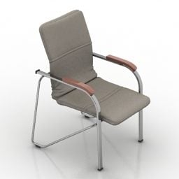 نموذج كرسي بذراعين بسيط لموظفي المكتب ثلاثي الأبعاد