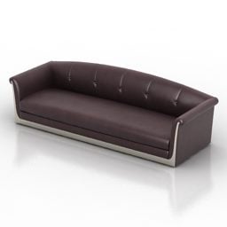 Sofa Cattelan Brown Leather 3d model