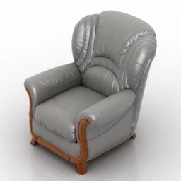 Vintage Style Wing Armchair 3d model