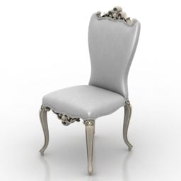 Classic Chair With Carved Decorative 3d model