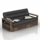 Sofa 2 Seaters Wooden Base