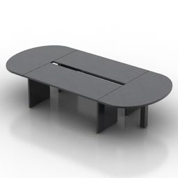 Black Conference Table 3d model