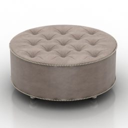 Round Seat Brown Color 3d model