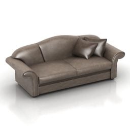 Leather Camel Sofa Rossetto 3d model