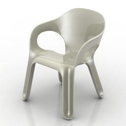 Kaareva muotoinen nojatuoli Magis 3d -malli