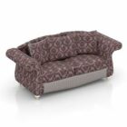Sofa Belakang Unta Corak Vintage