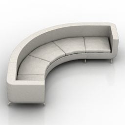 ספה מעוקלת דגם Minotti Design תלת מימד