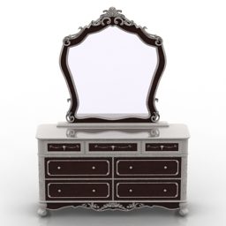 Antique Elegant Dressing Table 3d model