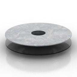Marble Top Round Table 3d model