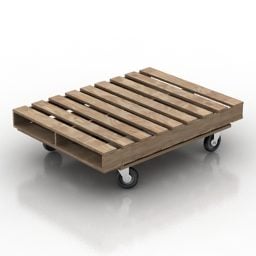 طاولة البليت الخشبية نموذج 3D
