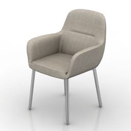 صندلی راحتی Minotti Gray Fabric مدل سه بعدی