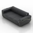 Sofa Black Fabric Material