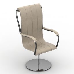 3д модель кресла для парикмахерской коричневого цвета
