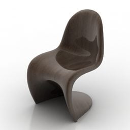 S Shaped Plastic Chair 3d model