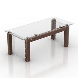 Coffee Table Glass Rectangular 3d model
