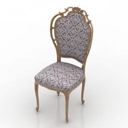 Modelo 3d de padrão vintage de cadeira de jantar