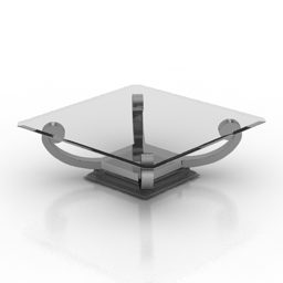 Glass Square Table 3d model