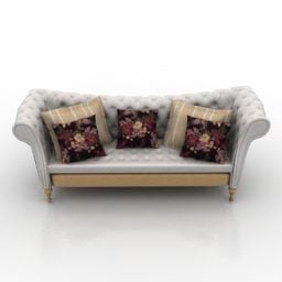 Sofa Chester Hayden z poduszkami Model 3D