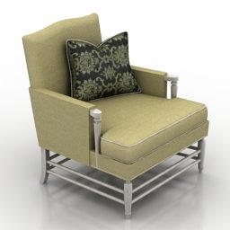 كرسي بذراعين ليكسينغتون نموذج ثلاثي الأبعاد