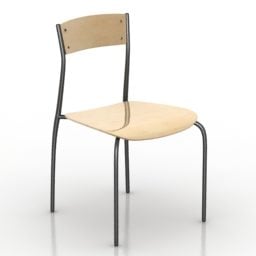 Modello 3d semplice sedia da scuola