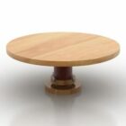 Round Wood Coffee Table V1
