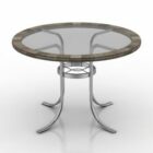 Glass Top Coffee Table Round Shaped