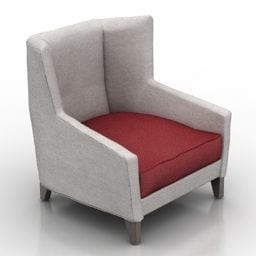 3d модель сучасного сірого крісла Vilem