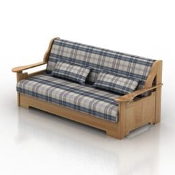 Wood Sofa Anderssen 3d model