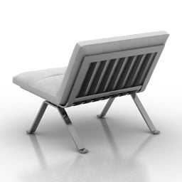 نموذج أريكة بسيط بذراعين Poltrona ثلاثي الأبعاد