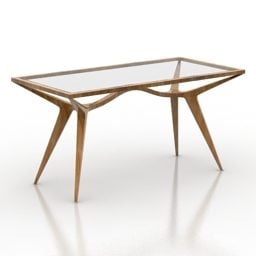 Modernizm Prostokątny stół Model 3D