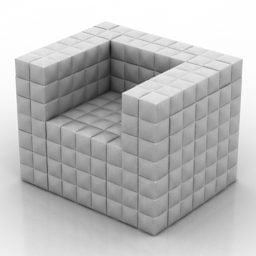3д модель кресла Кубик