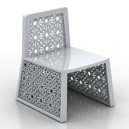 Modelo 3d de cadeira de escultura simples