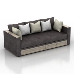 Tre sæder sofa Rost V1 3d model