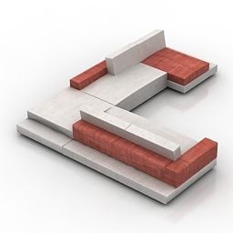 Modern Corner Sofa 3d model