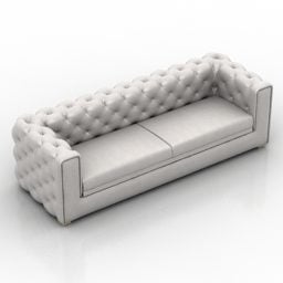 Sofa dwuosobowa w stylu Chester Model 3D