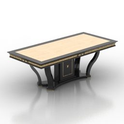 3д модель прямоугольного деревянного стола Turri