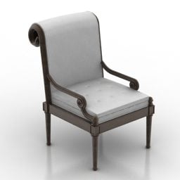 1д модель антикварного тканевого кресла V3