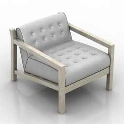 Poltrona moderna com sofá individual modelo 3d