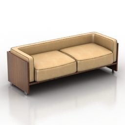 Modern Low Back Sofa 3d model