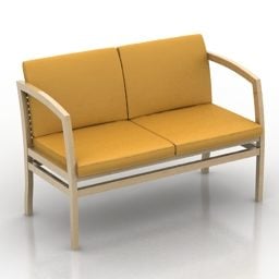 3д модель дивана-скамейки