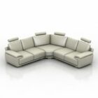 Corner Sofa Grey Leather