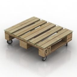 Dřevěný stolní paleta 3D model