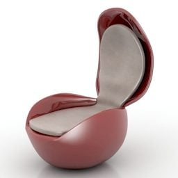 كرسي بذراعين Sitzei على شكل بيضة نموذج ثلاثي الأبعاد