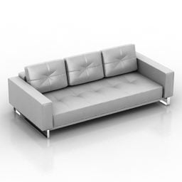 3д модель дивана из серой ткани