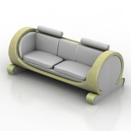 Sofa Model 3D Dua Tempat Duduk