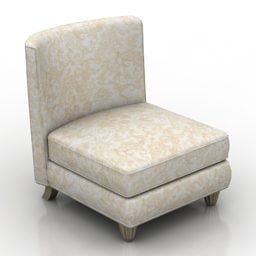 扶手椅米色皮革3d模型