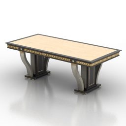 Dřevěný starožitný 3D model stolu Turri