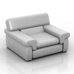 Καναπές σπιτιού Πολυθρόνα Γκρι Χρώμα 3d μοντέλο