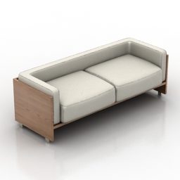 Moderne lav ryg sofa V1 3d model