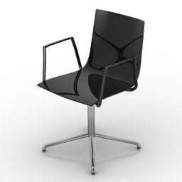 เก้าอี้สำนักงานพนักงานแบบ 3 มิติอย่างง่าย
